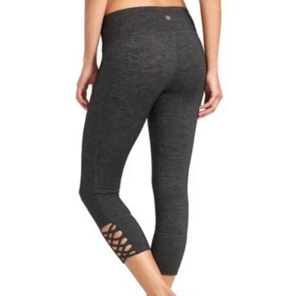 11: ATHLETA Mind Over Mat Capri Leggings | Charcoal | Size- S - Picture 4 of 13